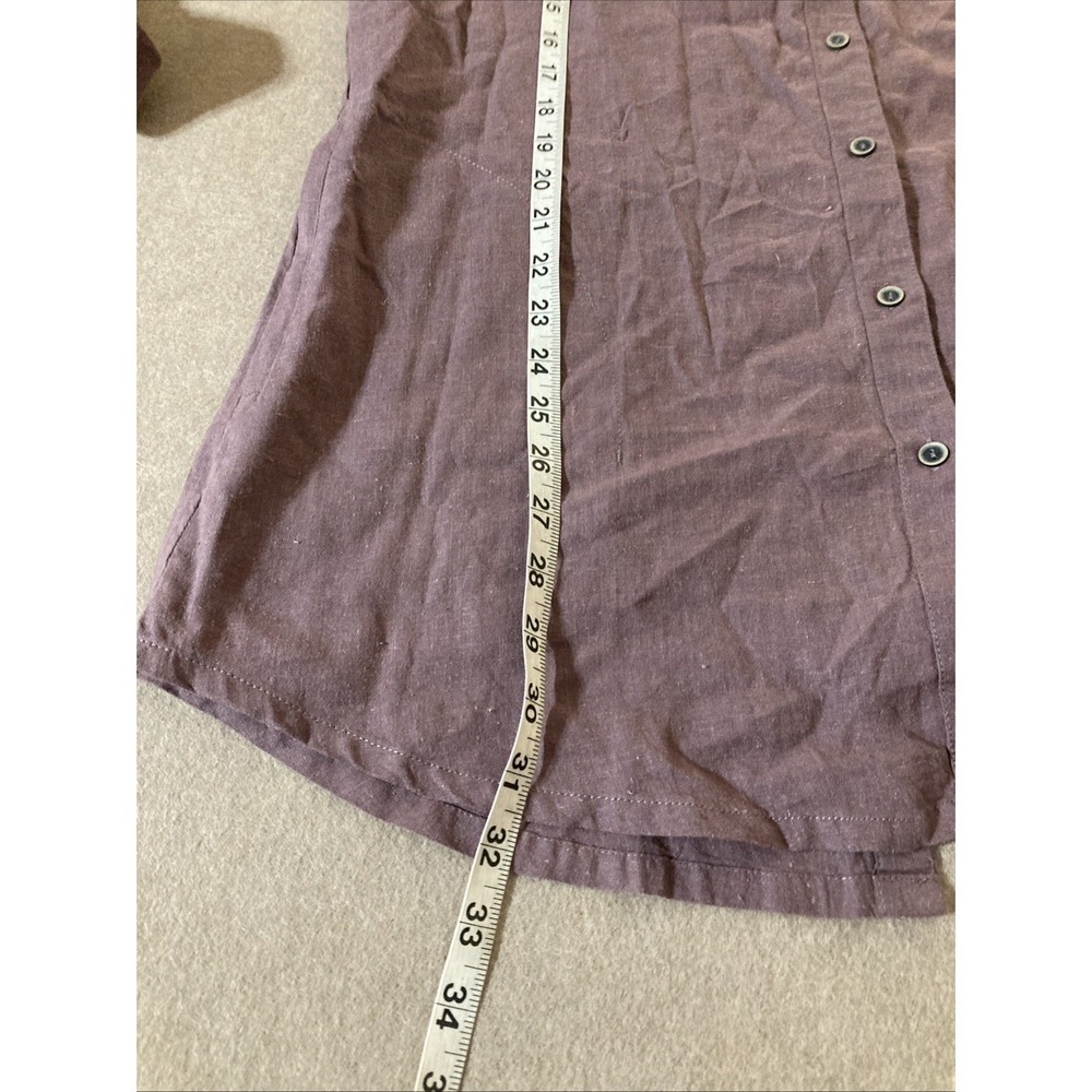 Prana Aster Tunic‎ Women's Sz L New Mauve Hemp Long Sleeve Button Zip Pocket $89 - Picture 9 of 10